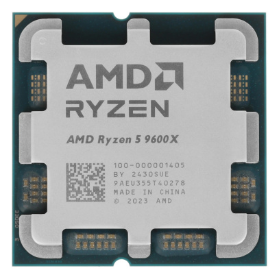 Процессор AMD Ryzen 5 9600X, 3.90 ГГц (Turbo 5.40 ГГц), AM5, OEM (100-000001405)