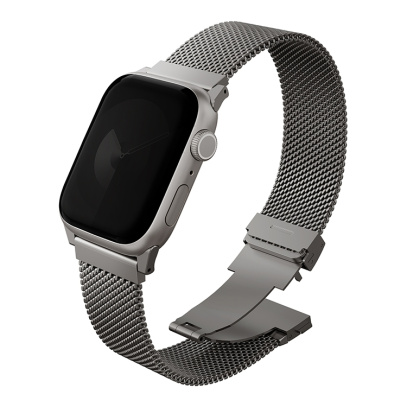 Ремешок для Apple Watch 38/40/41/42 mm UNIQ Dante Pro Titanium Silver, серебристый
