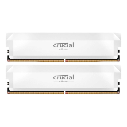 Оперативная память Crucial Pro Gaming by Micron (CP2K32G64C40U5W) DDR5 64GB 6400MHz CL40 UDIMM 2x32GB White