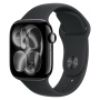 Apple Watch Series 11, 42 мм корпус из алюминия цвета «Jet Black», ремешок Sport Band размера S/M цвета «Black»