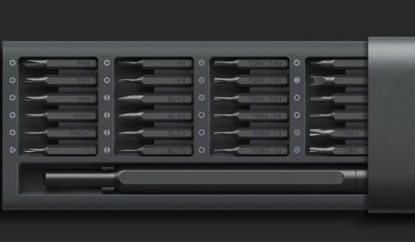 Отвертка с насадками Xiaomi Mijia Wiha Screwdriver Set 24в1 (MJJXLSD002QW) Серый