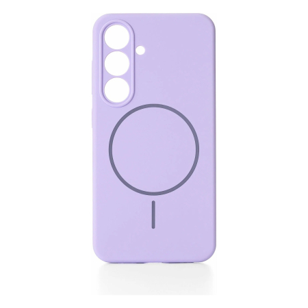 Чехол для Samsung Galaxy S25 c MagSafe Silicone Case Фиолетовый