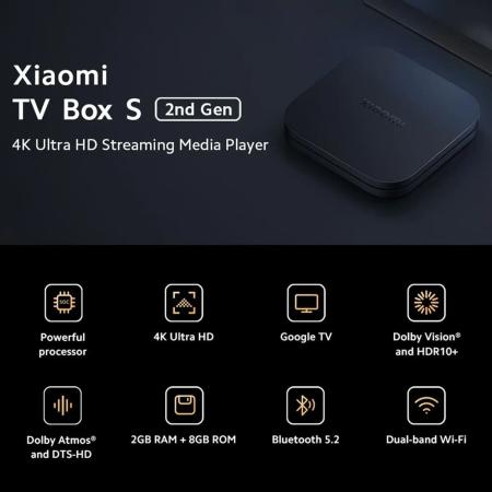 ТВ-приставка Xiaomi Mi TV Box S 2nd Gen 4K (MDZ-28-AA) Чёрный