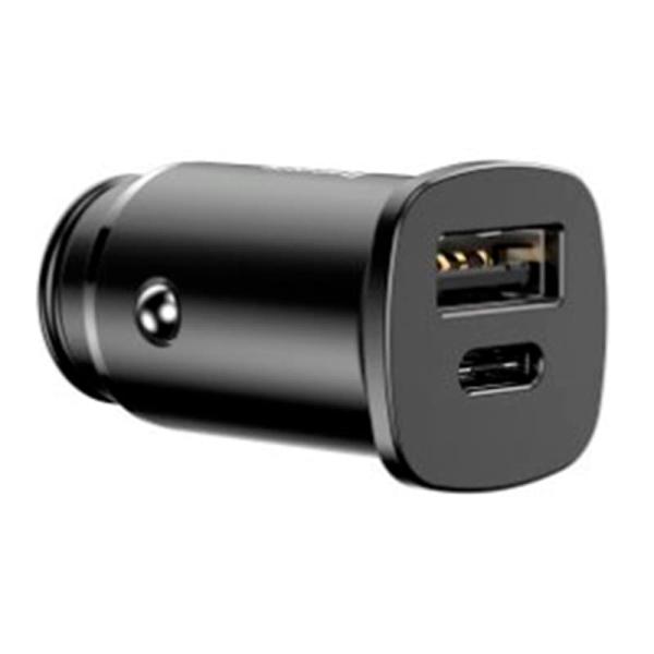 Автомобильное зарядное устройство Baseus Square Metal PPS Car Charger A+C 30W BS-C15C (CCALL-AS01) Черный