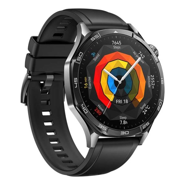 Часы HUAWEI Watch GT 5 Black, 46 мм, цвет корпуса чёрный, цвет ремешка чёрный