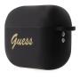 Чехол для AirPods Pro 2 Guess CG Mobile Silicone Script logo with Heart charm (GUAP2LSCHSK) Черный