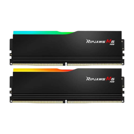 Оперативная память G.SKILL Ripjaws M5 RGB (F5 6000J3040G32GX2 RM5RK) DDR5 64GB 6000MHz CL30 UDIMM 2x32GB RGB Black