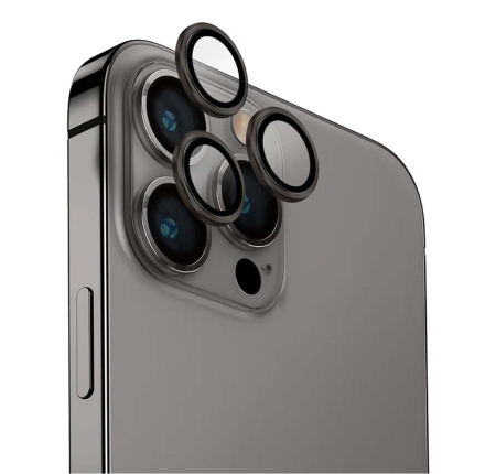 Защитное стекло для камеры iPhone 15 Pro Max UNIQ OPTIX Camera Lens protector Aluminium (IP6.7P(2023)-ALENSGRY) Серый