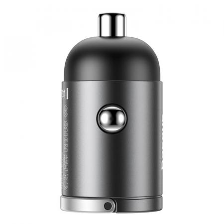 Автомобильная зарядка в прикуриватель быстрая Baseus Tiny Star Mini Quick Charge 30W VCHXXU QC 3.0 (VCHX-A0G) Черный