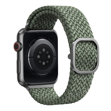 Ремешок для Apple Watch 41/40/38 mm UNIQ ASPEN Strap Braided Green, зелёный