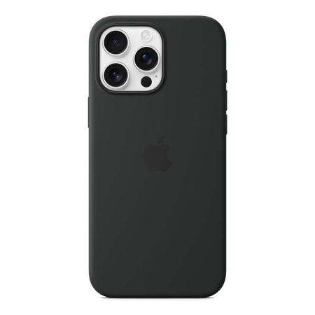 Чехол для iPhone 16 Pro Max с MagSafe Silicone Case Black, чёрный