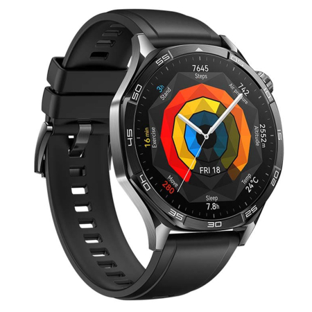 Часы HUAWEI Watch GT 5 Black, 46 мм, цвет корпуса чёрный, цвет ремешка чёрный
