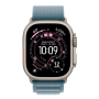 Apple Watch Ultra 3 (2025), 49 мм корпус из титана цвета «Natural», ремешок Alpine Loop размера M цвета «Light Blue»