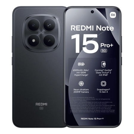 Xiaomi Redmi Note 15 Pro+ 5G 12/512Gb Midnight Black, чёрный